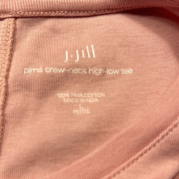 J. Jill Pima Crew Neck High-Low Long Sleeve Tee - Picture 6 of 6